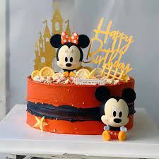 bolo vermelho minnie e mickey