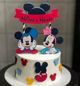 bolo para festa da minnie e do mickey